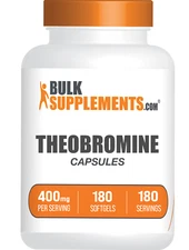 BulkSupplements Theobromine 180 Capsules - 400 mg Per Serving