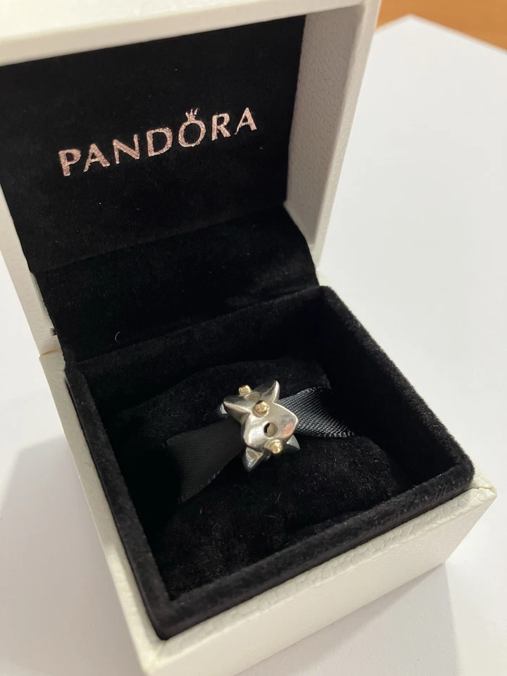 Pandora Charm Silber Mit Goldkugeln 14ct