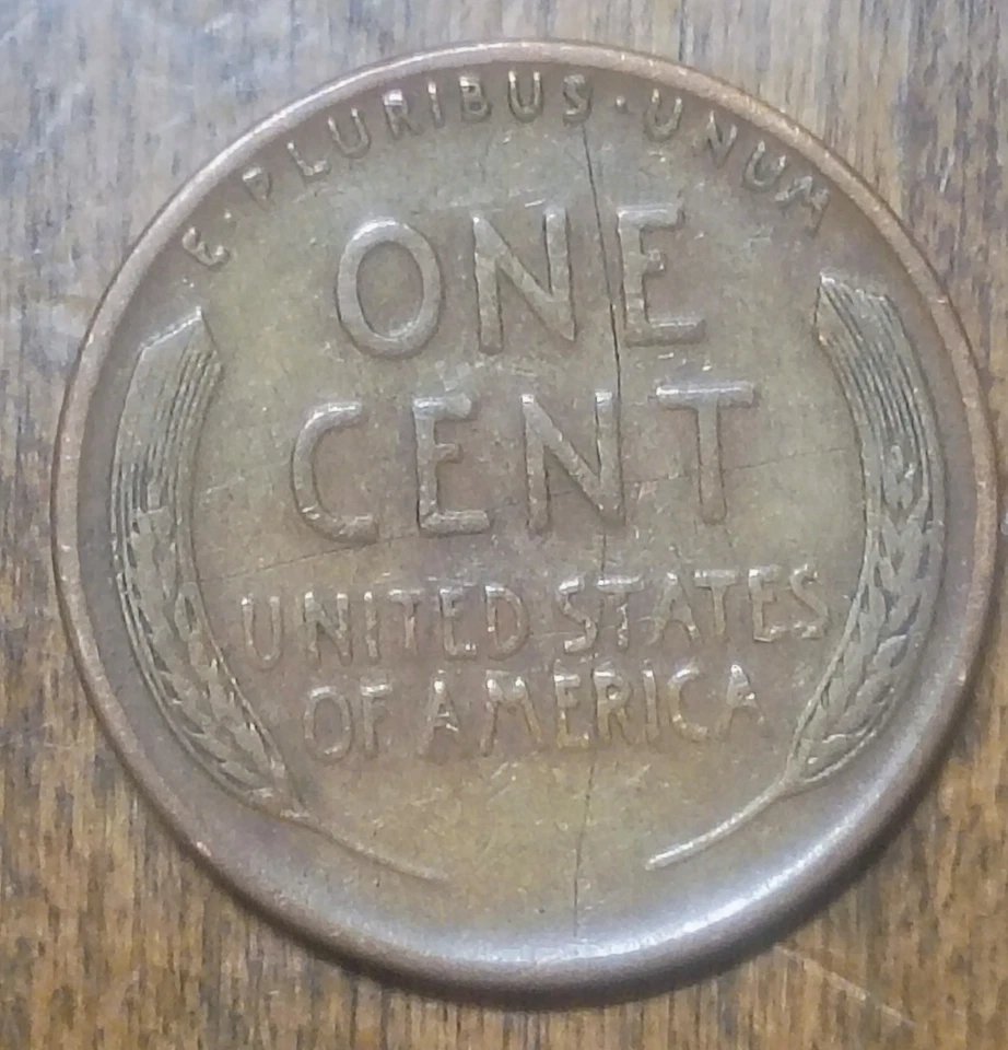 1942 D One Cent Mint Error Strike crack break DDO 1C Wheat penny major Die Odd - Image 2 of 4