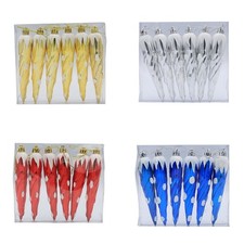 6pcs Christmas Cone Shape Balls Ornaments Shatterproof Tree Ornament Decor