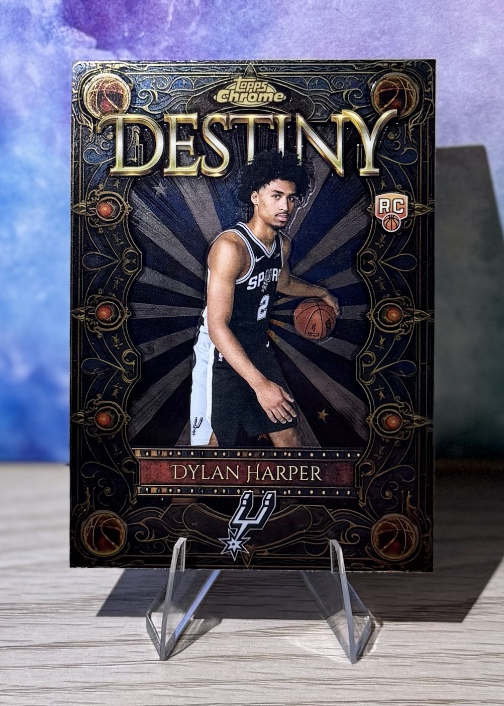 2025 Topps Chrome - Dylan Harper #D-2 Destiny Insert (RC) San Antonio Spurs