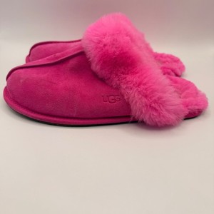 UGG Scuffette II Rock Pink Suede Sheepskin Slippers Womens Size 9