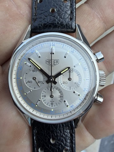Heuer CS3110 Carrera Re-Edition Chronograph Silver Dial Manual Wind
