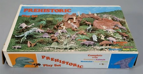 X-154 VINTAGE 1970'S MARX PREHISTORIC PLAY SET WITH ORIGINAL BOX