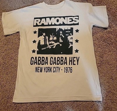 Ramones Gabba Gabba Hey New York City 1976 Graphic Band T-Shirt Men's Size Small