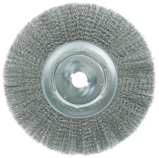 01329 12" Narrow Crimped Wire Wheel, .014" Steel Fill, 1-1/4" Arbor Hole, Mad...