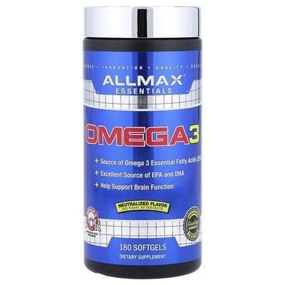 Essentials, Omega-3, 180 Softgels
