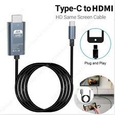 For iPhone 17 16 15 Pro Max Android 4K Phone to HDMI TV Type-C Mirroring Cable
