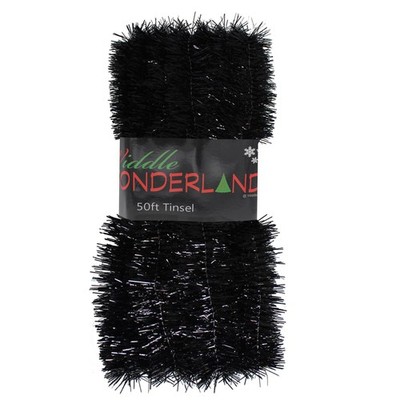 Weihnachtsbaum 50 Fuß x 3 cm Lametta TOP - schwarz