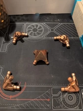 5 Piece 1/2" Copper fittings For Mediation Pyramid  With Crystal Hanging Hook 