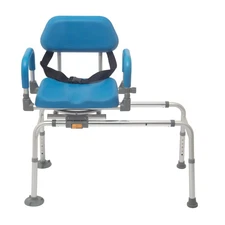FSA/HSA Eligible Sliding Shower Chair Tub Transfer Bench with Swivel Seat, Ro...