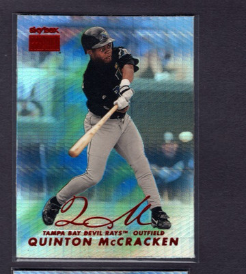 1999 SKYBOX PREMIUM STAR RUBIES BLANK BACK PROOF #33 QUINTON MCCRACKEN RAYS SSP