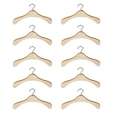 10pcs mini cintres en bois Petit jouet manteau cintres poupées jupe cintres