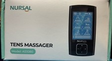 NURSAL TENS Unit Massager Model AS1080 Rechargeable Pain Relief Device