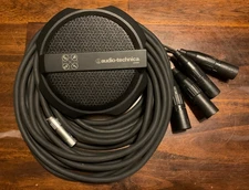 Audio-Technica AT854R 4-Channel Cardioid Condenser Boundary Microphone & Cable