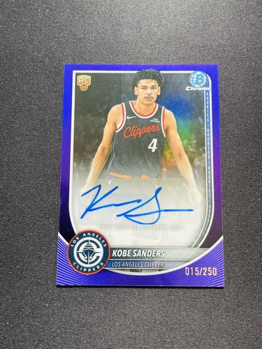 2025-26 Topps Bowman Chrome Auto Kobe Sanders #BCA-KS Purple /250 RC XV44