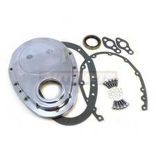 Small Block Chevy Polish Aluminum 2-piece Timing Chain Cover 283 305 327 350 Sbc
