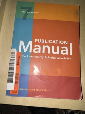 Brand New APA Publication Manual 7th Edition Paperback   Official APA