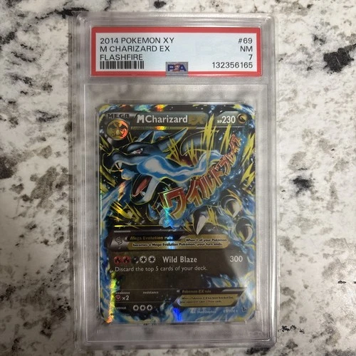 Pokemon Mega M Charizard EX 69/106 XY Flashfire Ultra Rare Near mint PSA 7