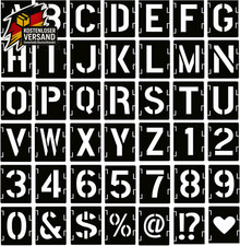 Buchstaben und Zahlenschablonen Set für DIY ...