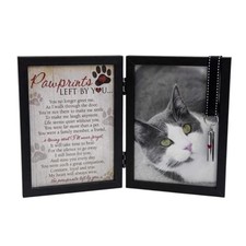 Pawprints Pet Memorial 5" x 7" Frame for Cats with Pawprints Left by You Poem...
