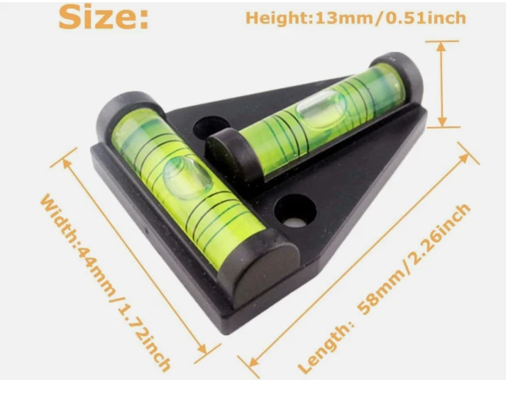 4Pcs RV T Level Cross Check Levelers Bubble Levels Use for Rvs, Camper, Travel T - Image 4 of 4