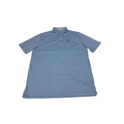 Peter Millar Mens TPC Potomac Seahorse Print Polo Shirt Blue XL UPF