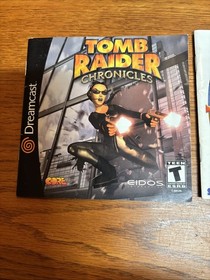 Tomb Raider the Last Revelation & Chronicles. Sega Dreamcast Manuals Only