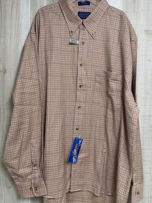 Pendleton Mens XXL NWT HoundstoothWindowpane Plaid ButtonDown Shirt Cotton