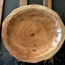 Hand Carved Rustic Large Wooden Platter  .Kitchen/Table One Of A Kind