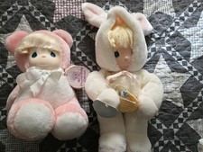 Rare Vintage Precious Moments Snowflake Bunny Doll 16   Bear Hugs Baby Doll