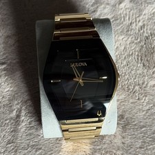 Bulova Futuro Womens Gold Tone Bracelet Watch...