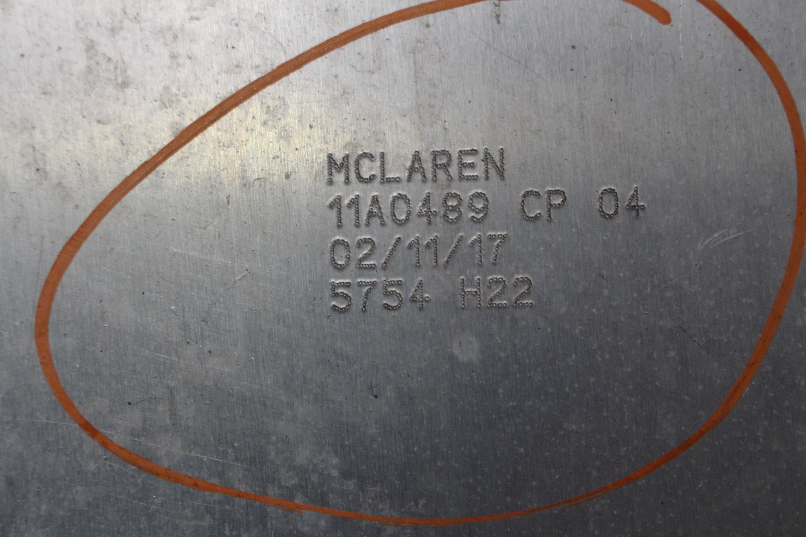 McLaren 720S, Center Lower Under Tray, Used, P/N 11A0489CP