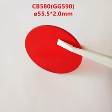 55.5x2.0mm 580nm CB580 Absorption cut-off type orange-red glass filter