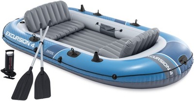 Intex Schlauchboot Sport Excursion 4 Set Paddel Pumpe 4 Personen 66324NP