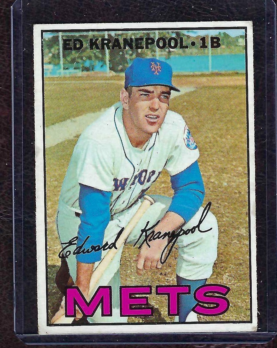1967 Topps Baseball Card #452 Ed Kranepool, New York Mets, EX!