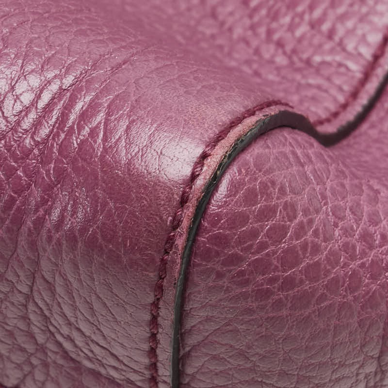 Gucci Shoulder Bag 2Way Leather Purple Women Used Authentic thumbnail 4