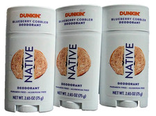 Native Dunkin  Donuts Blueberry Cobbler Deodorant 2.65oz Limited Edition/QTY 3