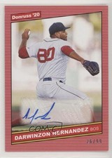 2020 Panini Donruss Retro 1986 Signatures Red 26/99 Darwinzon Hernandez Auto n1u