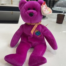 Ty 2000 Millennium Beanie Babies Purple Bear with Tags Excellent Condition Rare