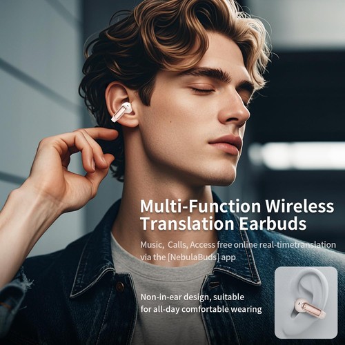 AI Translation Earbuds Real Time, 3-in-1 Translator Clip on Earbuds,160+ Lang... - Picture 8 of 9