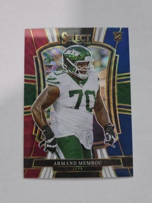 2025 Panini Select Armand Membou Premier Level RC Tri-Color Prizm #/299 Jets