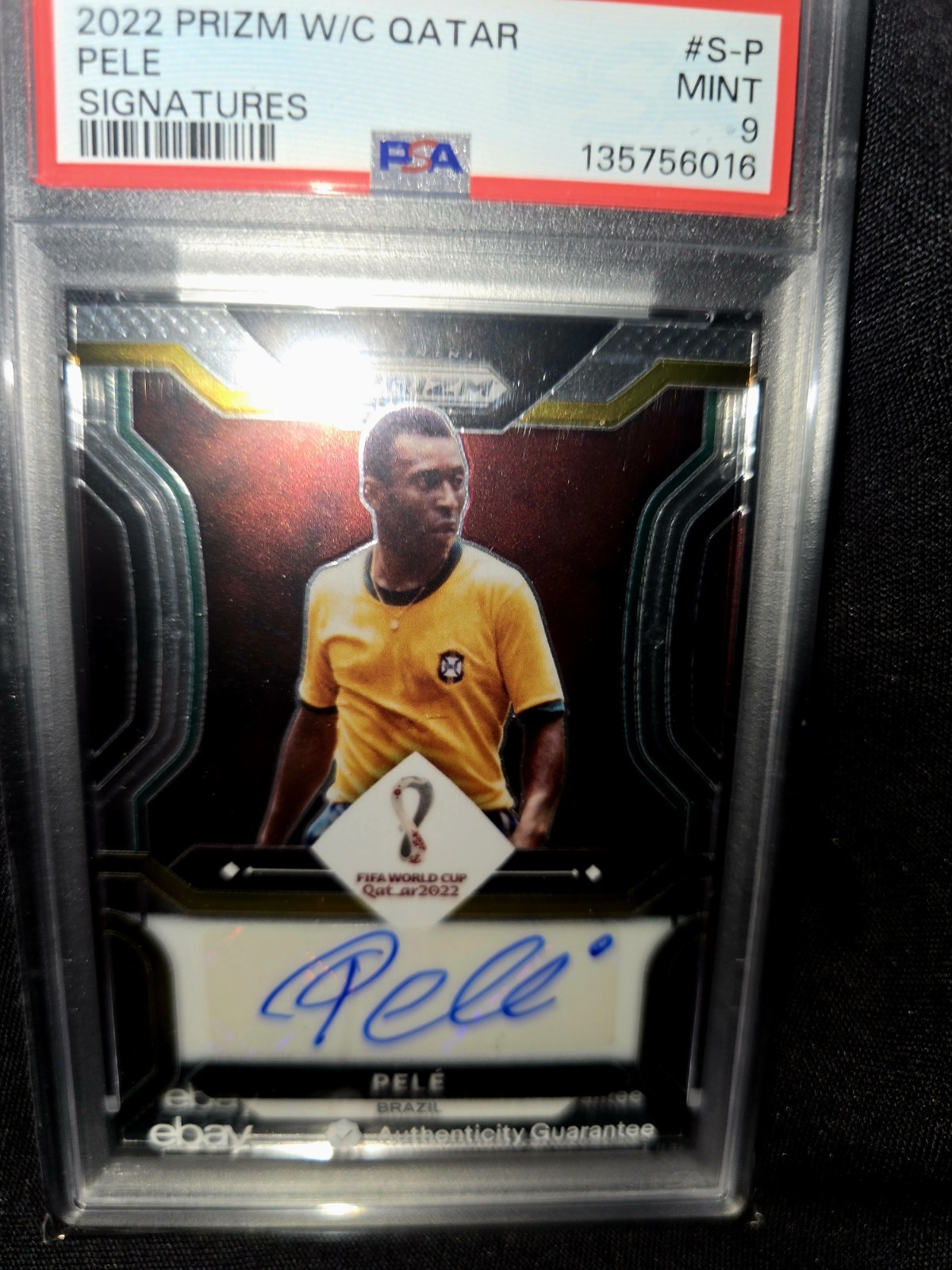 $4K?🤩BRIGHT INK! AUTO FOIL🤩 WORLD CUP QATAR PELE PSA PANINI PRIZM 2022 SIGNED! view 4
