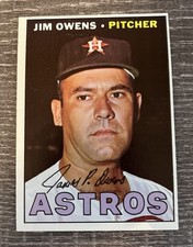 1967 Topps Jim Owens #582 - High Number - EX Condition - Houston Astros
