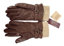 Vintage Gates Men's Brown Genuine Deer Skin And Wool Gloves Size M NEW w/Tags   