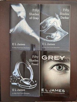 Fifty Shades Of Grey Trilogy & Grey (2012 Paperback) 4 Book Set, E.L. James