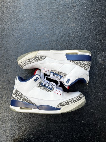 Talla 12 - Jordan 3 Retro OG Mid True Blue Sin Caja - Imagen 8 de 10