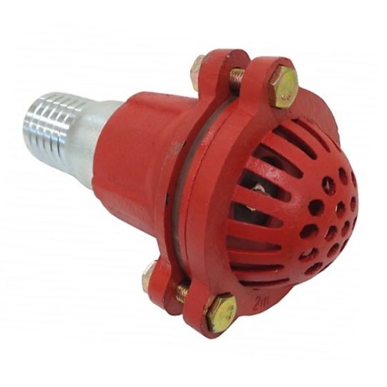 Foot Valve & Strainer Cast Iron Type Assembly with 3"" Steel Hose Barb Tail