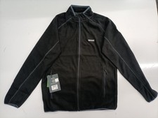 Regatta Fleece Jacket Size Large Black Full Zip Pockets Outdoor Walking Hiking