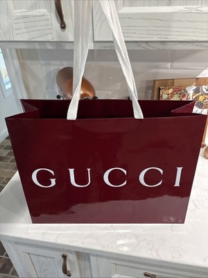 Gucci Authentic Large Shopping Gift Luxury Bag Red 18.75